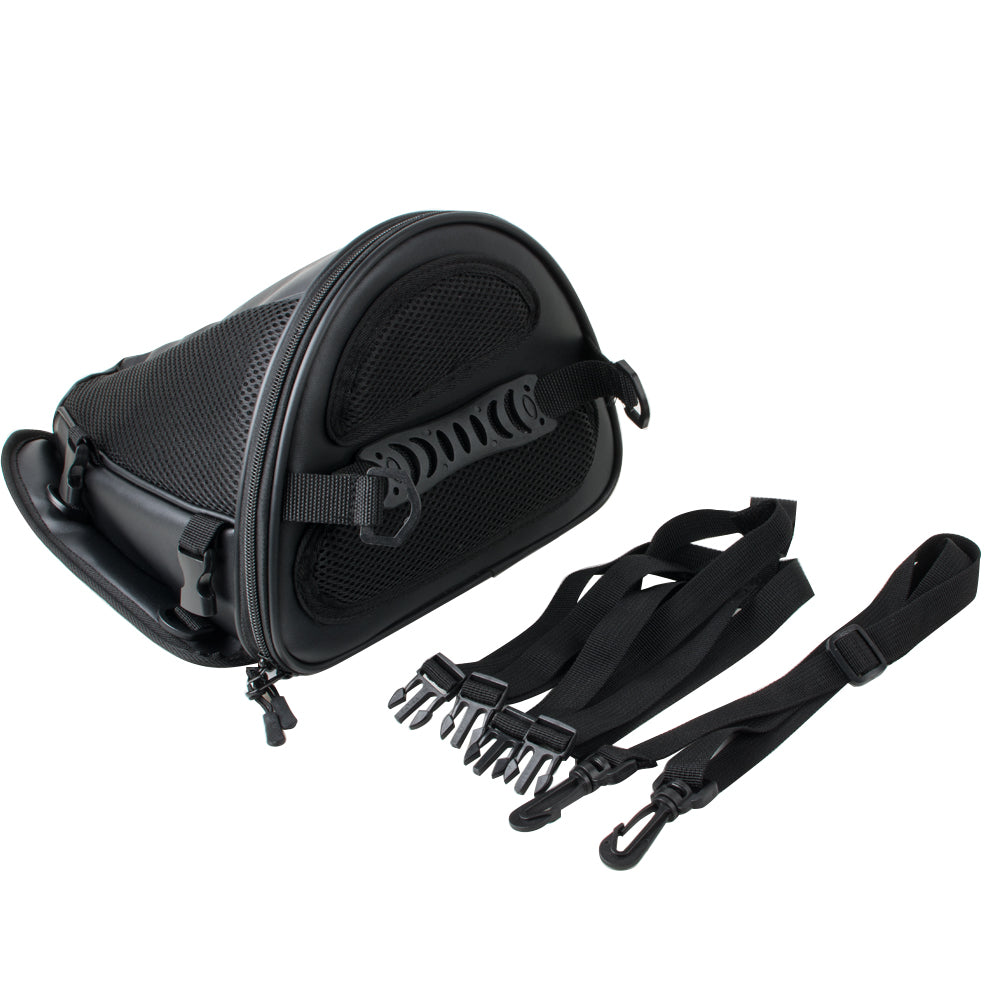 Waterproof PU Leather Motorcycle Tail Bag Bike Back Seat Luggage