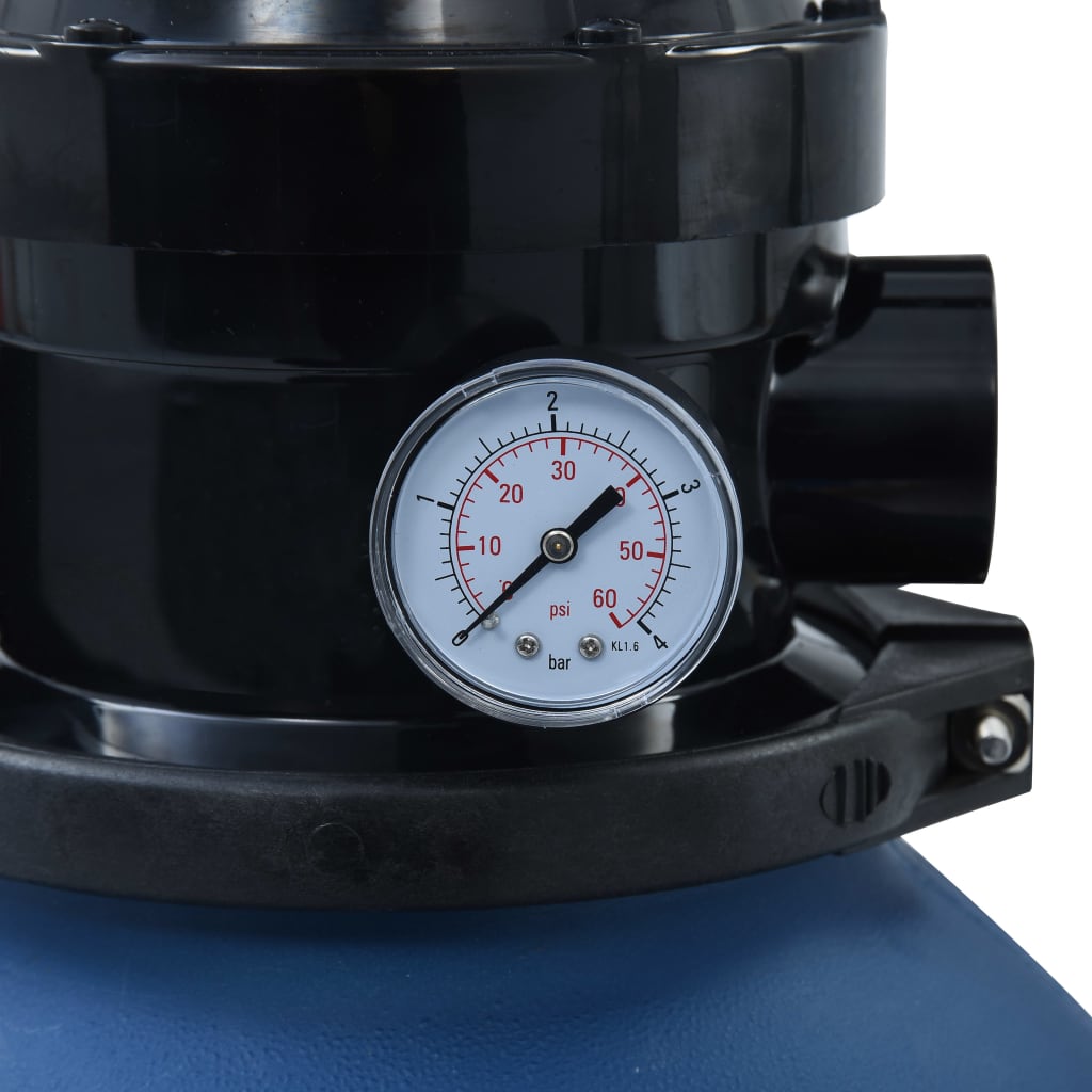 Pool Sand Filter with 4 Position Valve Blue 11.8