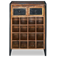 Solid Reclaimed Wood Wine Rack Holds 16 Bottles