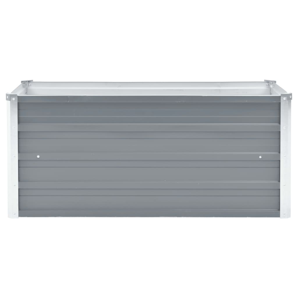 Gray Galvanized Steel Raised Garden Bed 39.4x15.7x17.7