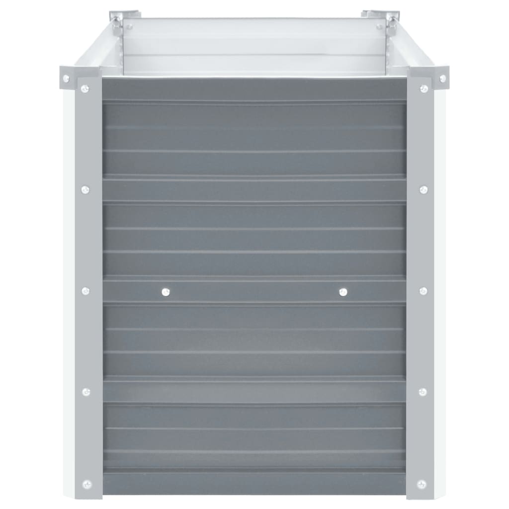 Gray Galvanized Steel Raised Garden Bed 39.4x15.7x17.7