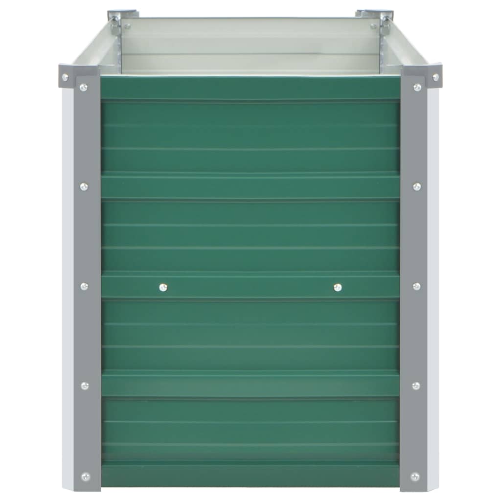 Green Galvanized Steel Garden Raised Bed 39.4 x 15.7 x 17.7 Inches