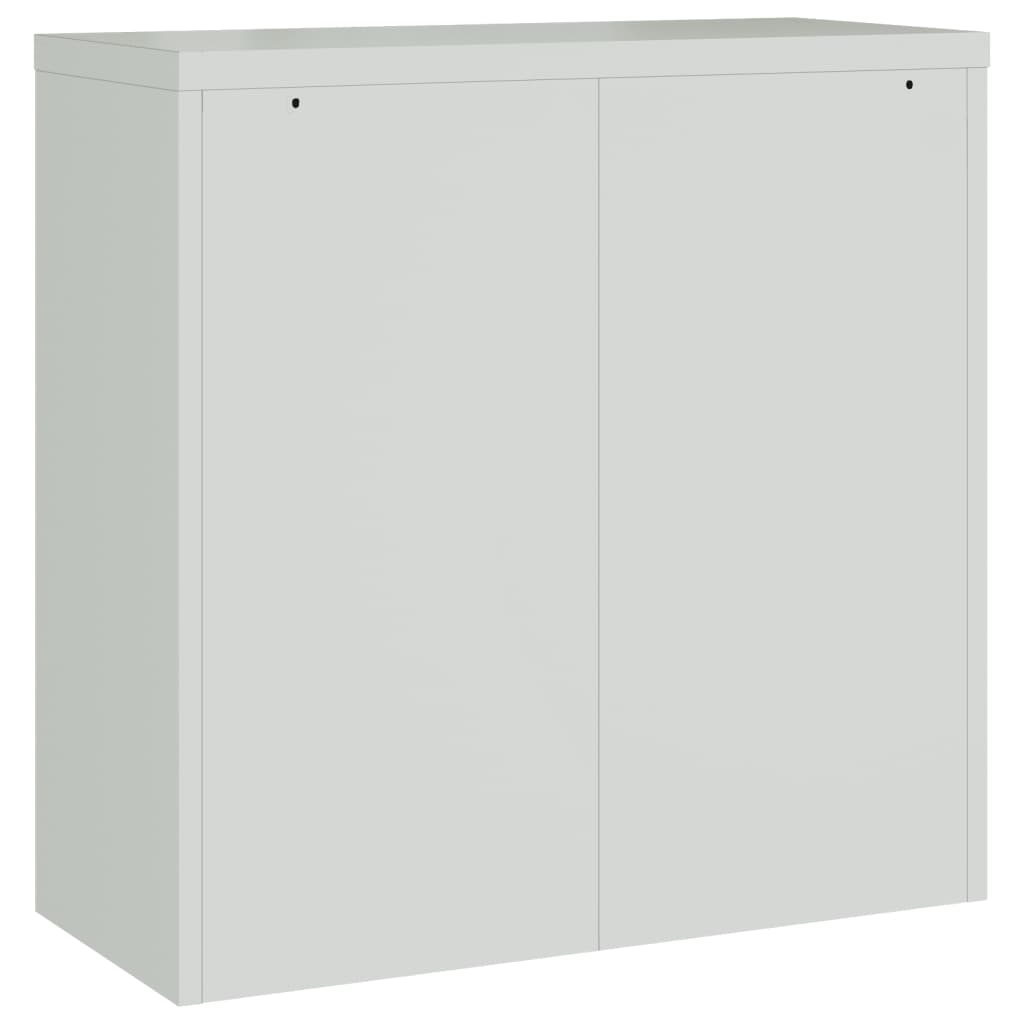 Office Cabinet with 2 Doors Gray 35.4 Steel
