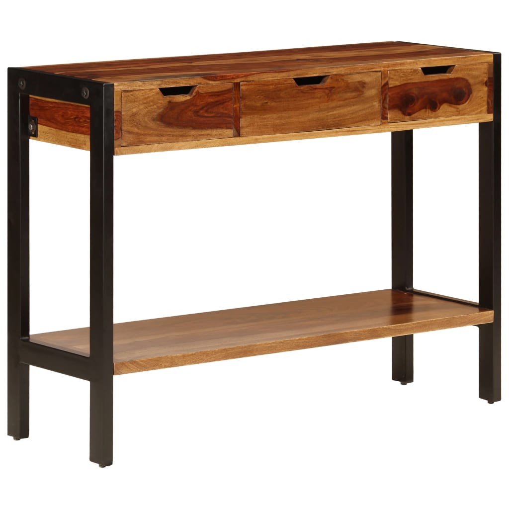 Sideboard with 3 Drawers 43.3x13.8x29.5 Solid Sheesham Wood