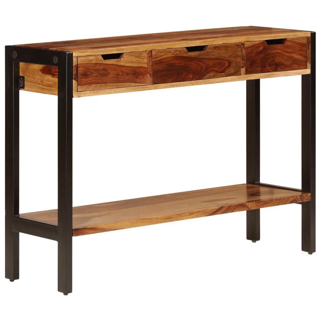 Sideboard with 3 Drawers 43.3x13.8x29.5 Solid Sheesham Wood