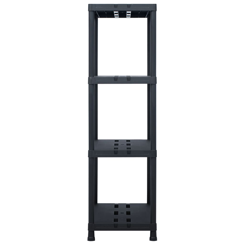 Storage Shelf Rack Black 485 lb 35.4x15.7x54.3 Plastic