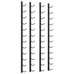 Black Iron Wall Mounted Wine Racks for 12 Bottles 2 pcs