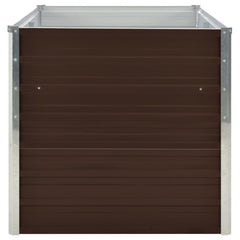 Spacious Brown Raised Garden Bed 63 x 31.5 x 30.3 Inches Galvanized Steel