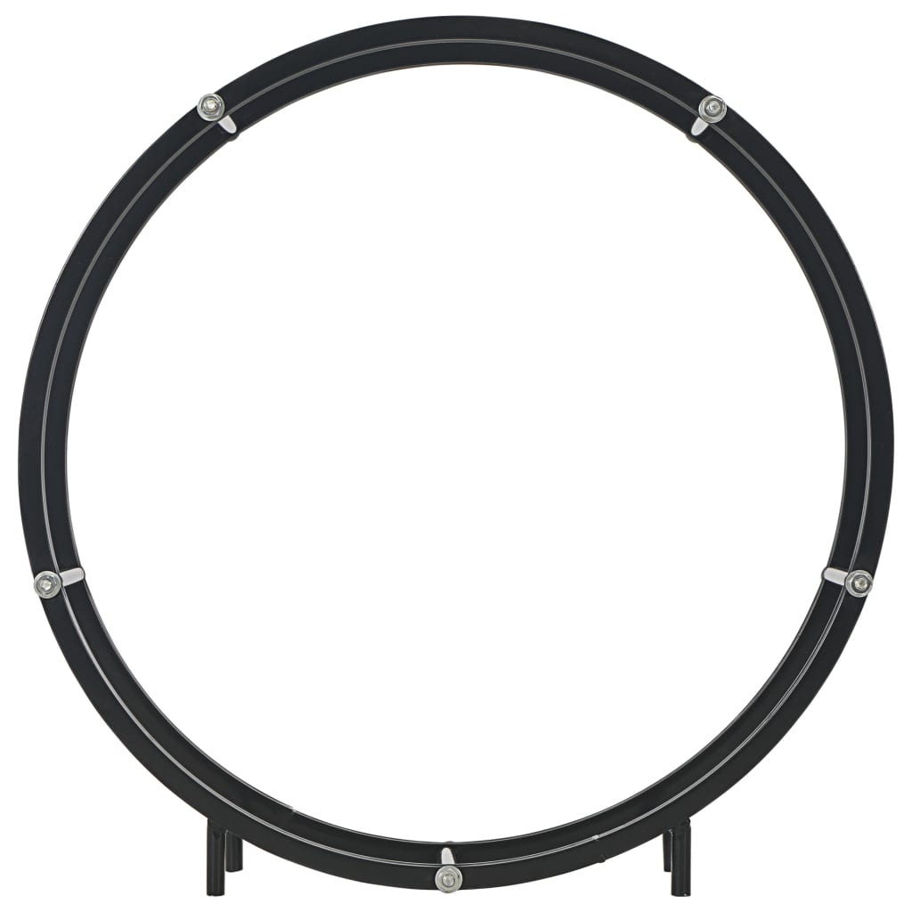 Firewood Rack Black 27.6x7.9x27.6 Steel
