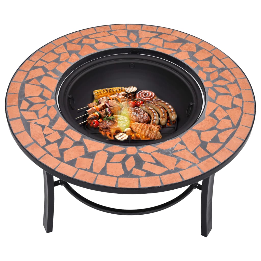 Mosaic Fire Pit Terracotta 26.8 Ceramic