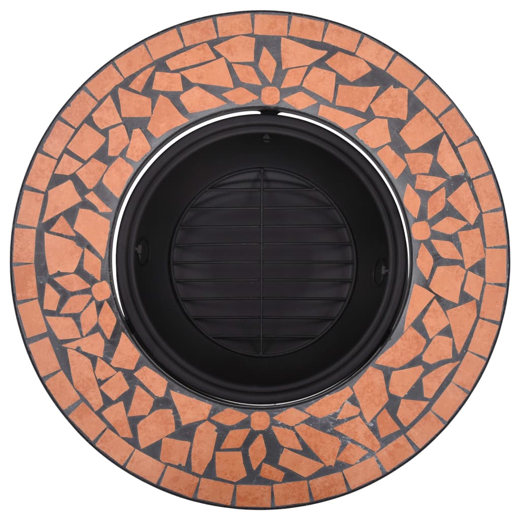 Mosaic Fire Pit Terracotta 26.8 Ceramic