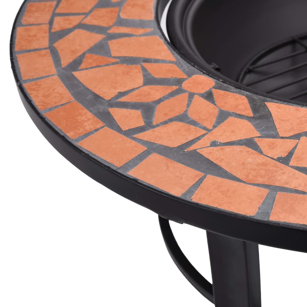 Mosaic Fire Pit Terracotta 26.8 Ceramic