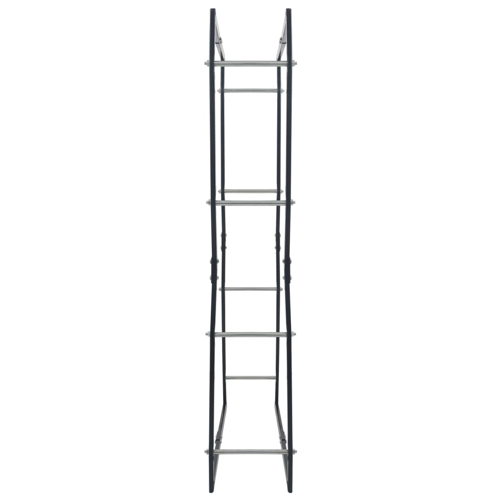 31.5"x9.8"x59.1" Steel Firewood Rack – Black, Heavy-Duty Wood Storage