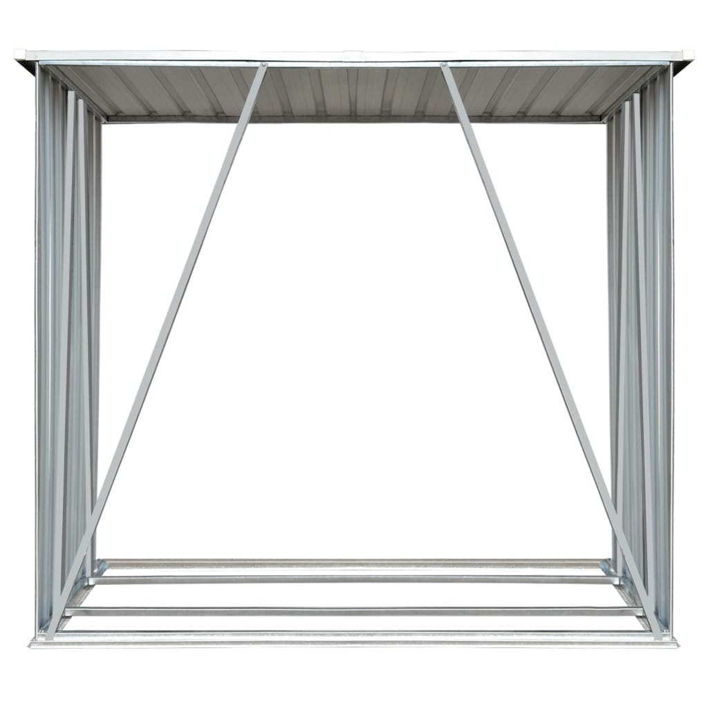 Garden Log Storage Shed Galvanized Steel 64.2x32.7x60.6 Anthracite