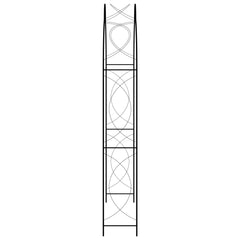 Black Garden Arch 59.1 x 13.4 x 94.5 Inches Made of Durable Iron