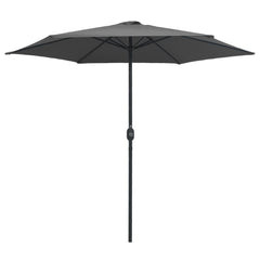 Garden Parasol with Aluminum Pole 106.3 x 96.9 Inches in Anthracite