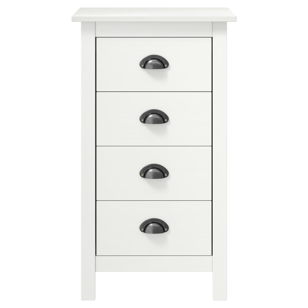 Sideboard Hill White 18.1x13.8x31.5 Solid Pine Wood