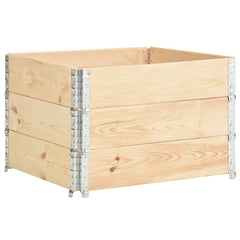 Solid Pine Wood Pallet Collars 39.4x39.4 Set of 3