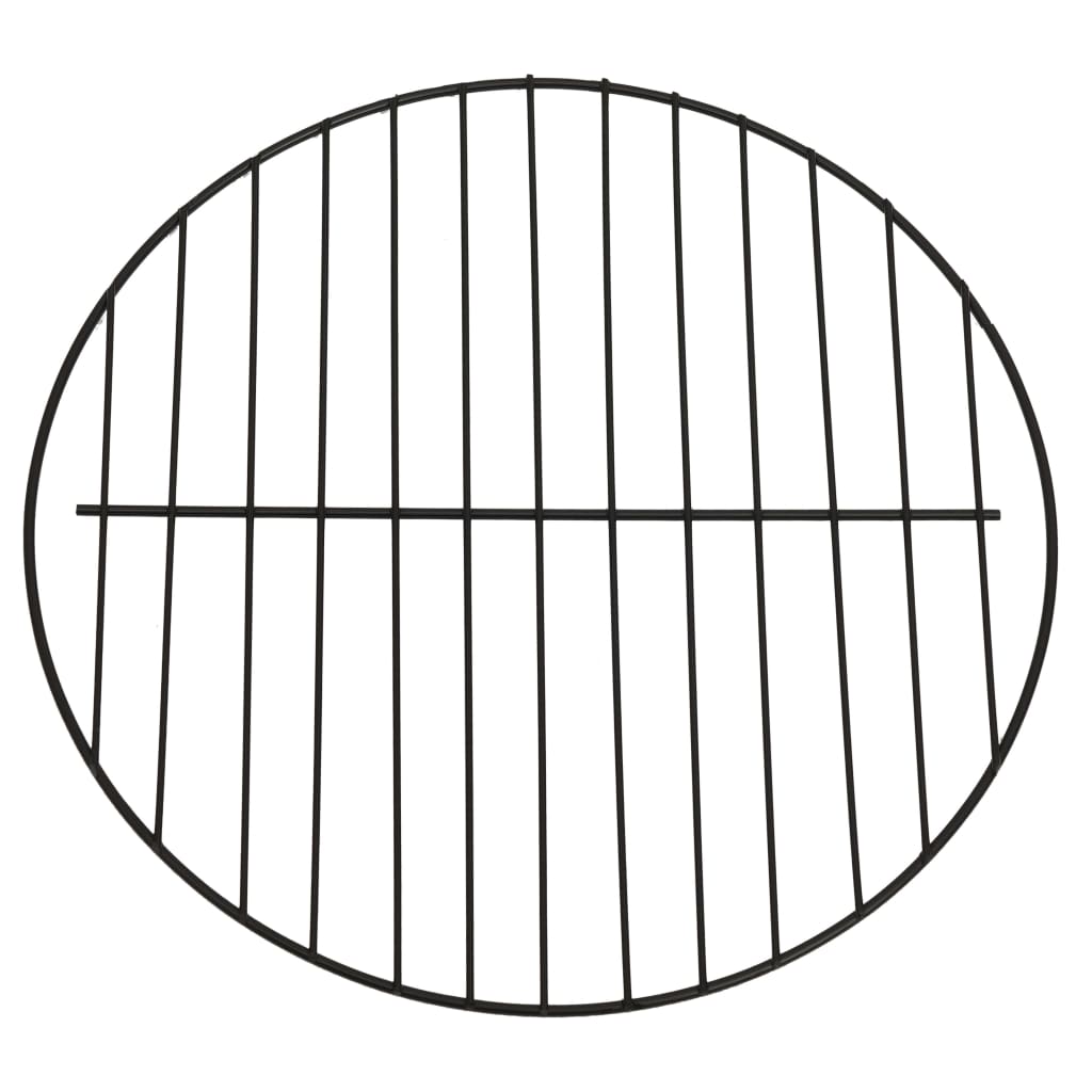 2-in-1 Fire Pit and BBQ with Poker 23.2x23.2x23.6 Stainless Steel