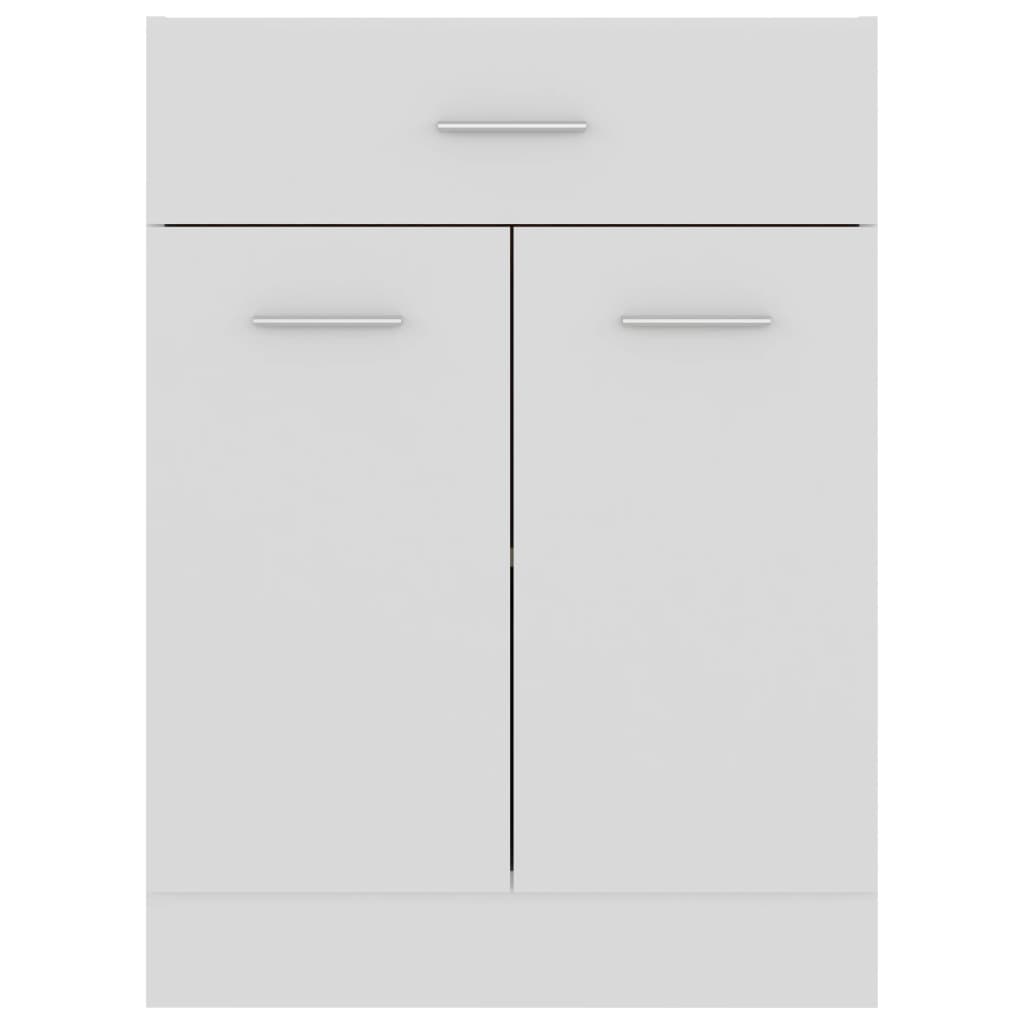 White Drawer Bottom Cabinet 23.6x18.1x32.1 Engineered Wood