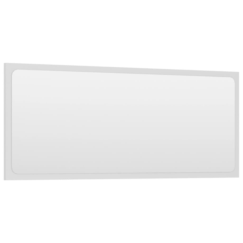 White Bathroom Mirror 35.4x0.6x14.6 Engineered Wood