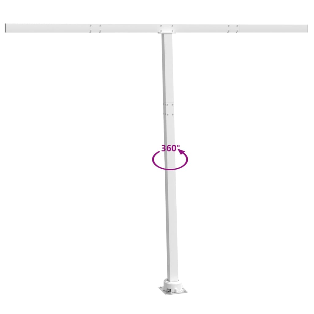 White Awning Post Set 118.1 x 96.5 Inches