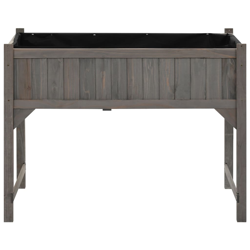 Raised Bed with Greenhouse 43.3 x 21.3 x 47.2 Inches Solid Fir Wood