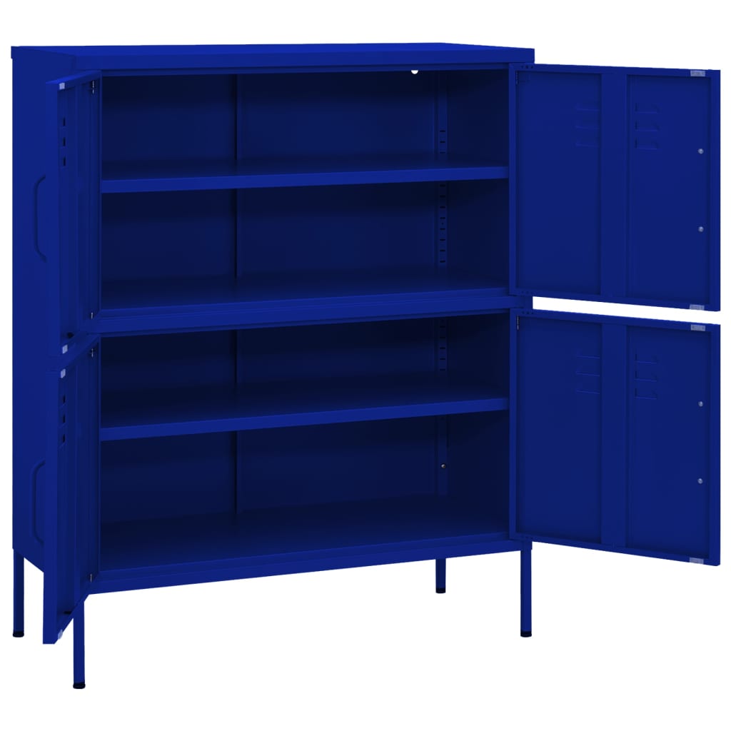 Steel Storage Cabinet Navy Blue 31.5x13.8x40 inches