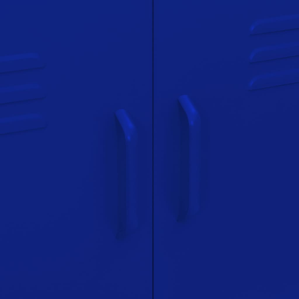 Steel Storage Cabinet Navy Blue 31.5x13.8x40 inches