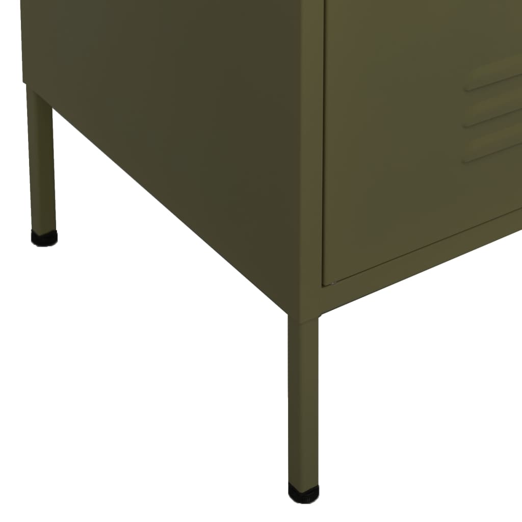 Olive Green Steel Storage Cabinet 31.5x13.8x40