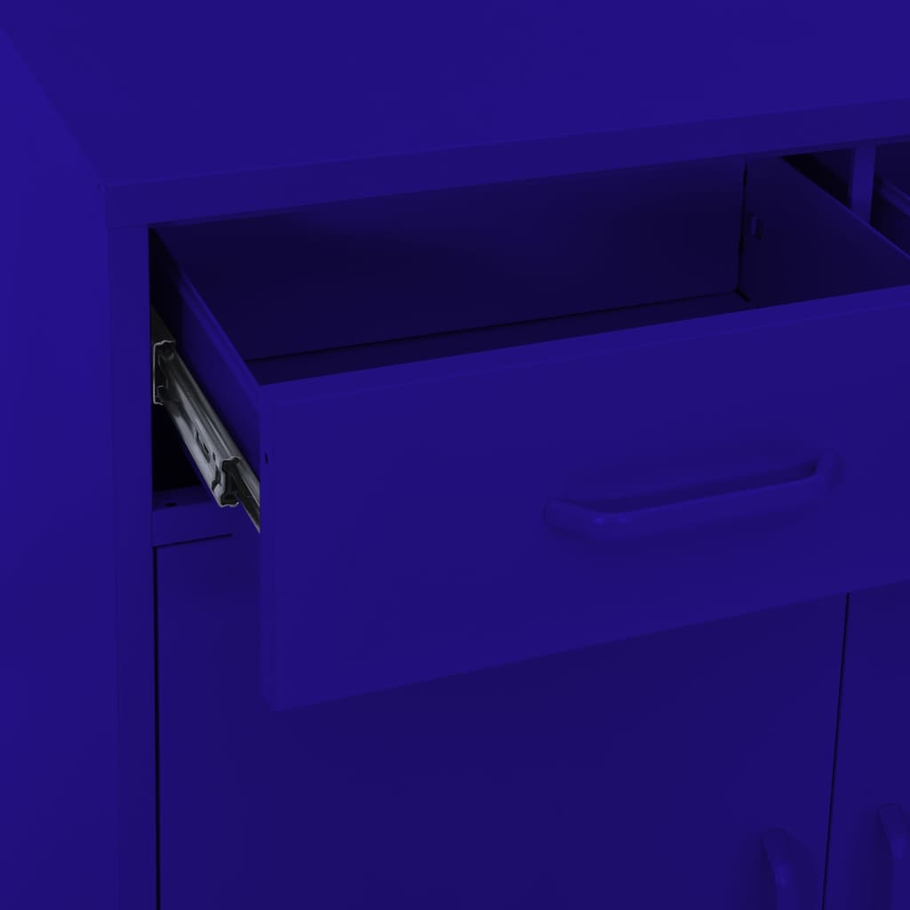 Storage Cabinet Navy Blue 31.5x13.8x40 Steel