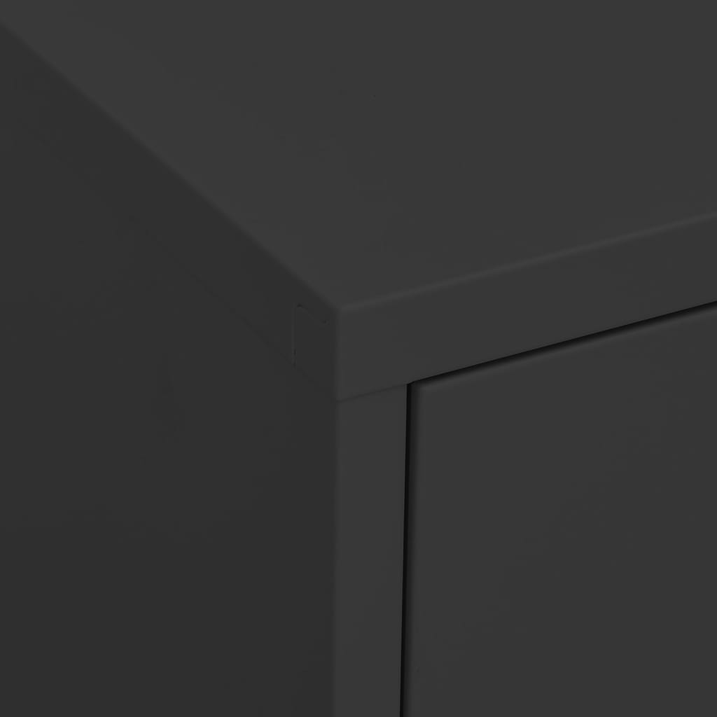 Steel Storage Cabinet Anthracite 31.5x13.8x40