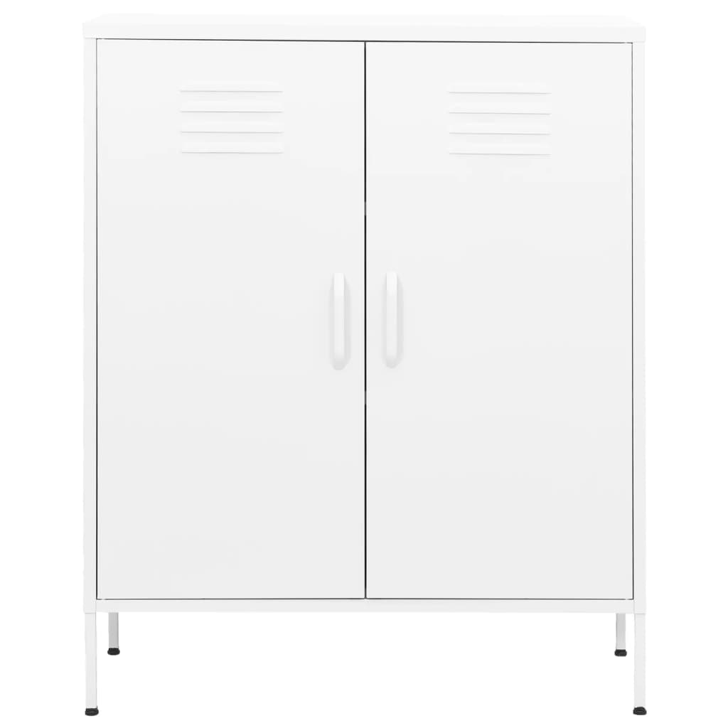 White Steel Storage Cabinet 31.5x13.8x40 inches