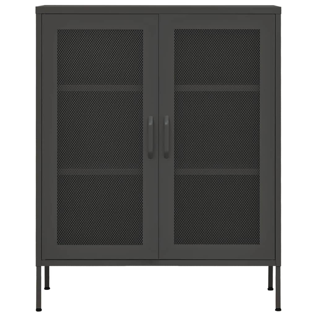 Steel Storage Cabinet in Anthracite 31.5x13.8x40