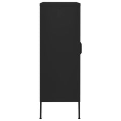 Storage Cabinet Black 31.5x13.8x40 Steel