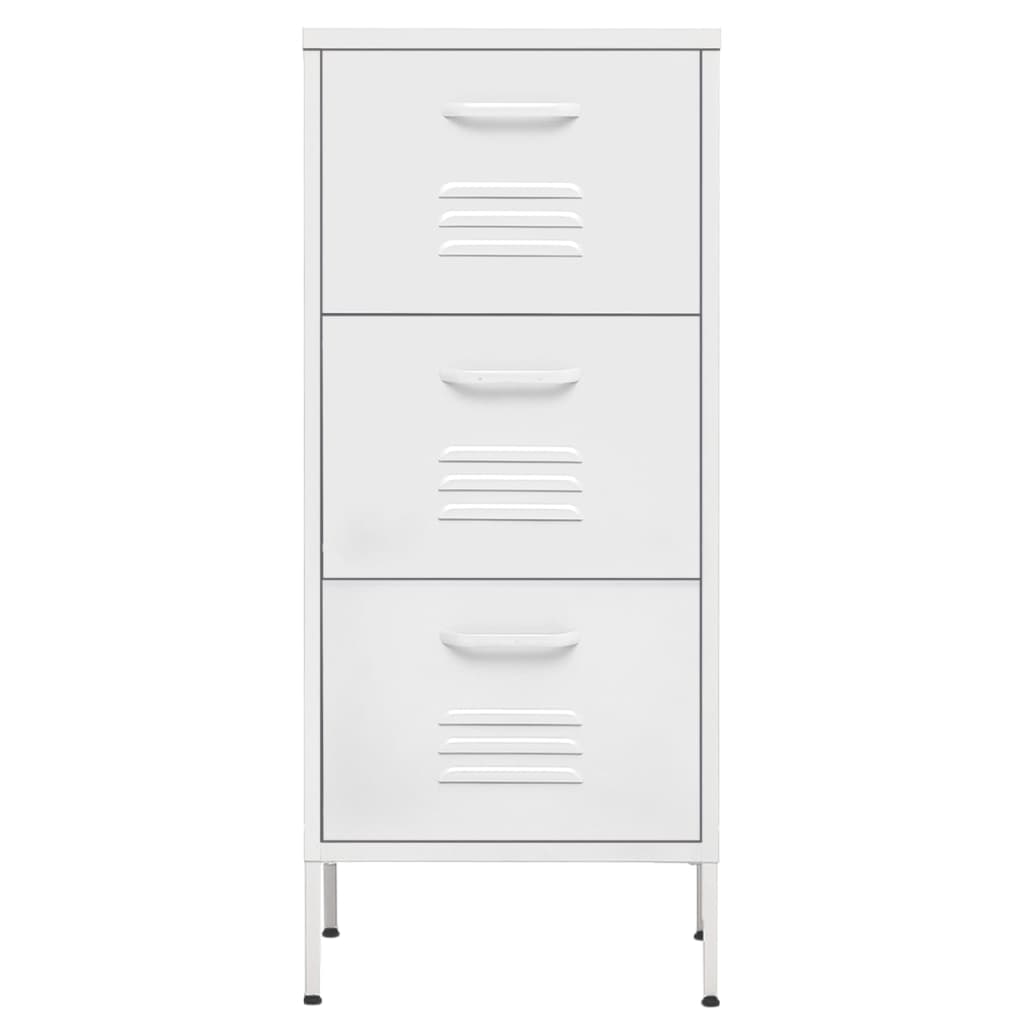 Storage Cabinet White 16.7x13.8x40 in Steel