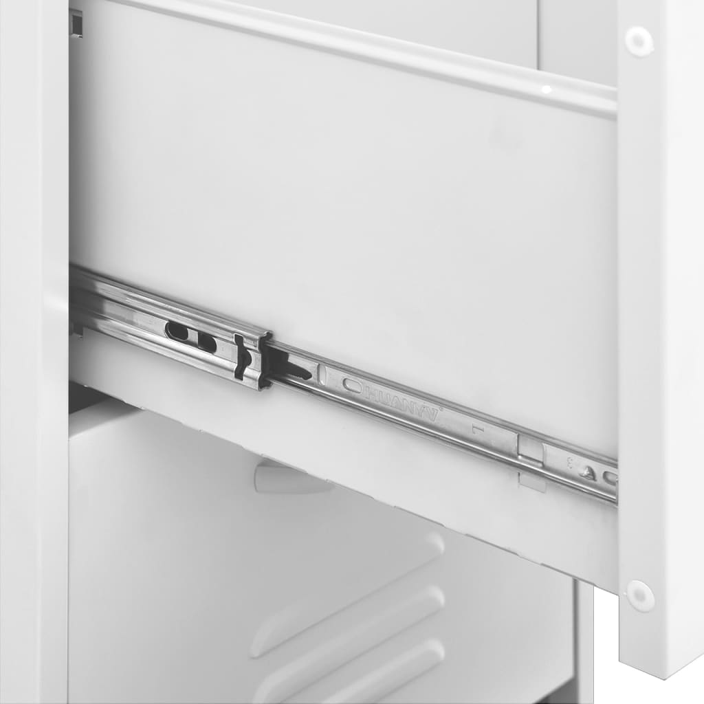 Storage Cabinet White 16.7x13.8x40 in Steel