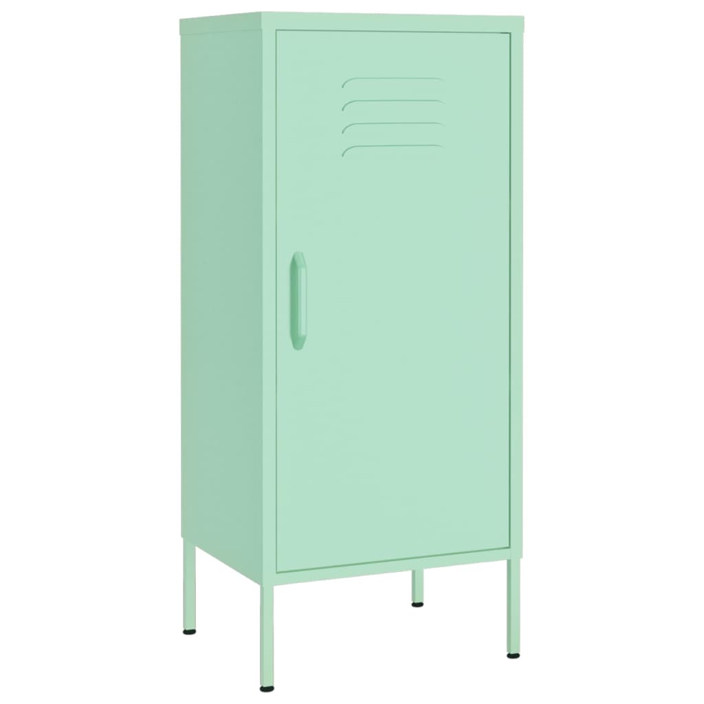 Mint Green Steel Storage Cabinet 16.7x13.8x40