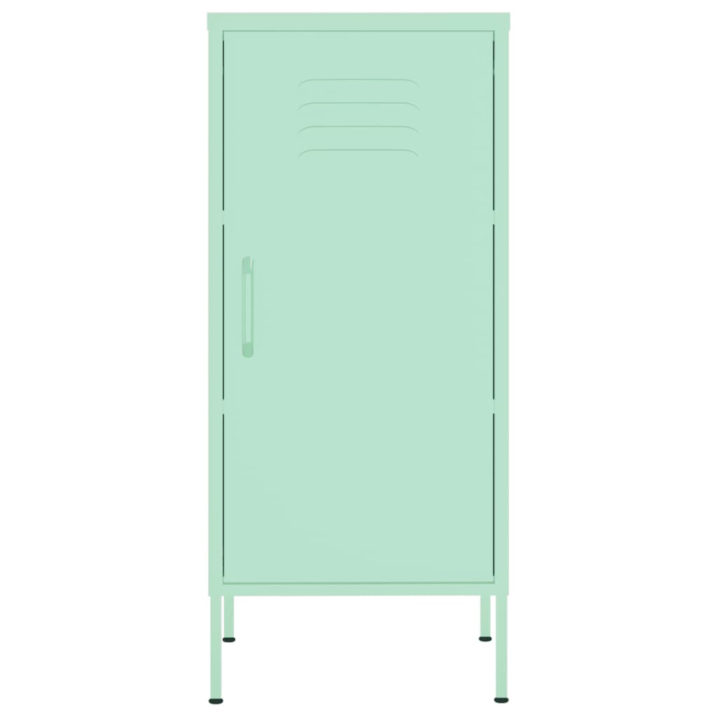 Mint Green Steel Storage Cabinet 16.7x13.8x40