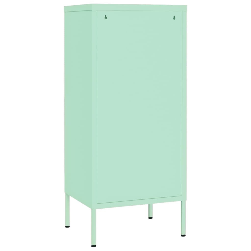Mint Green Steel Storage Cabinet 16.7x13.8x40