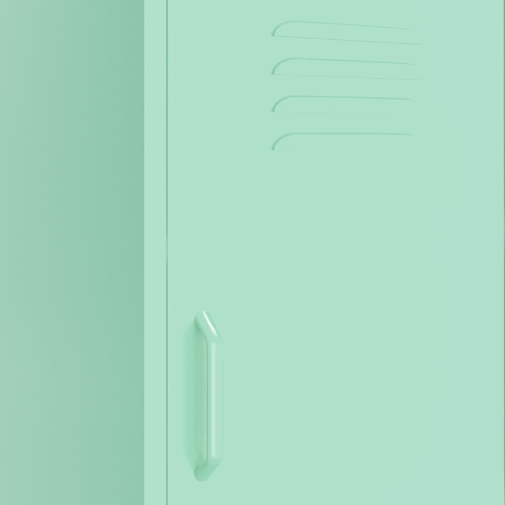 Mint Green Steel Storage Cabinet 16.7x13.8x40