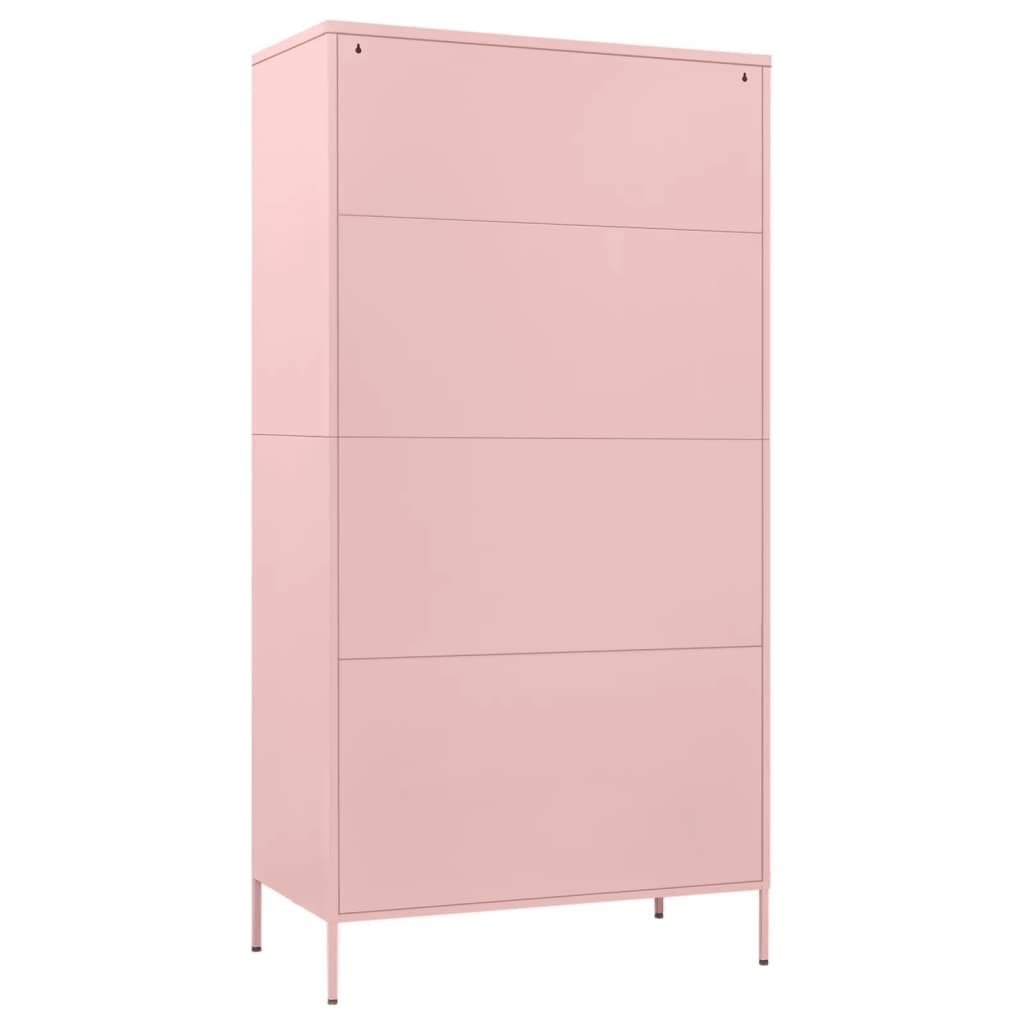 Wardrobe Pink 35.4x19.7x70.9 Steel