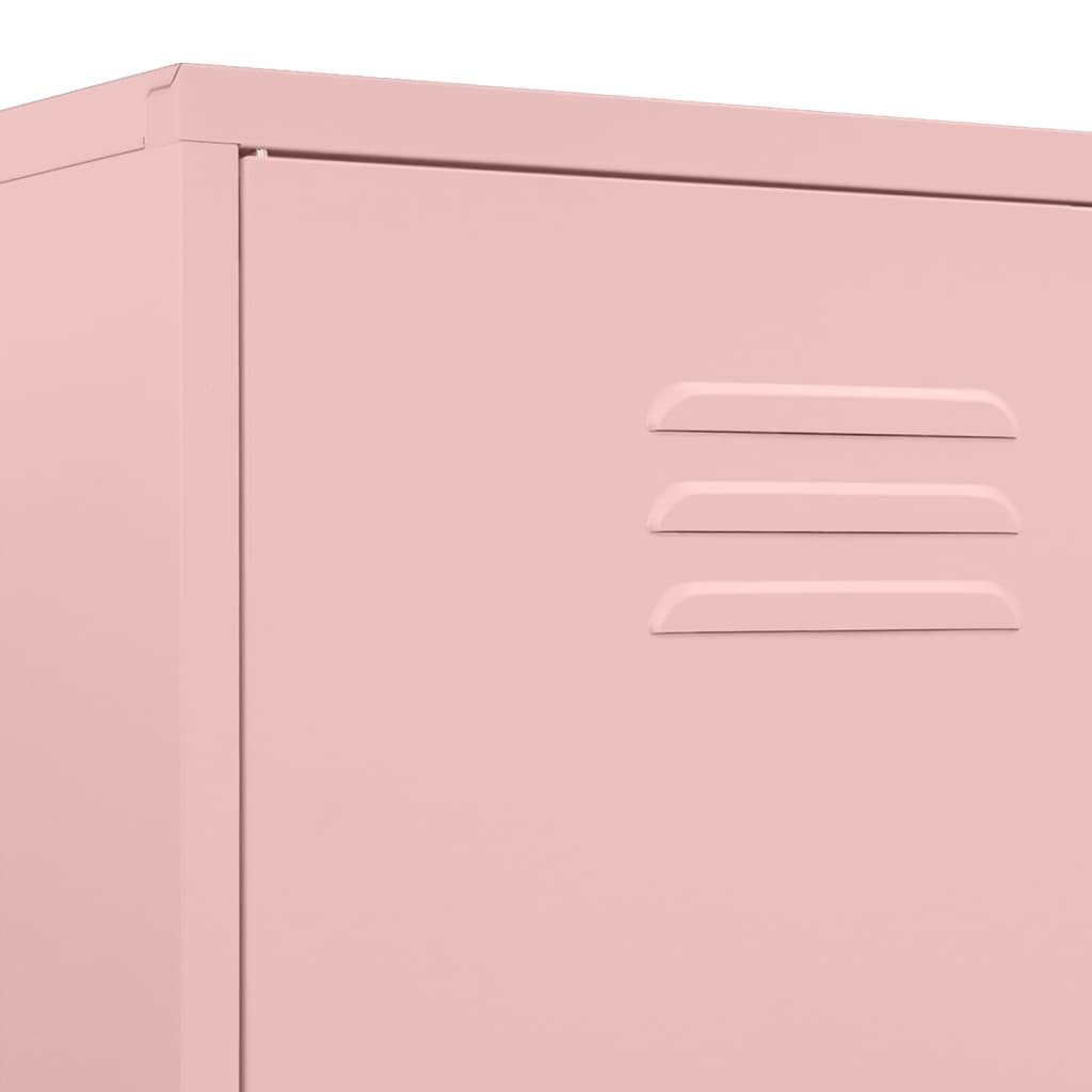 Wardrobe Pink 35.4x19.7x70.9 Steel