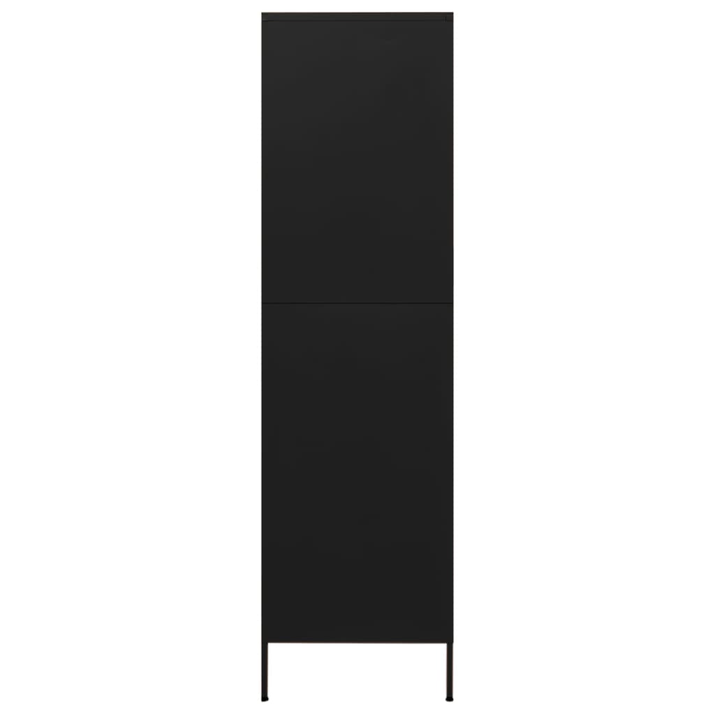 Black Steel Wardrobe 35.4x19.7x70.9