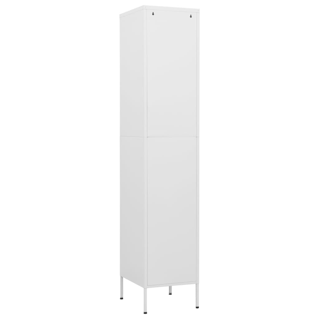 White Steel Locker Cabinet 13.8x18.1x70.9