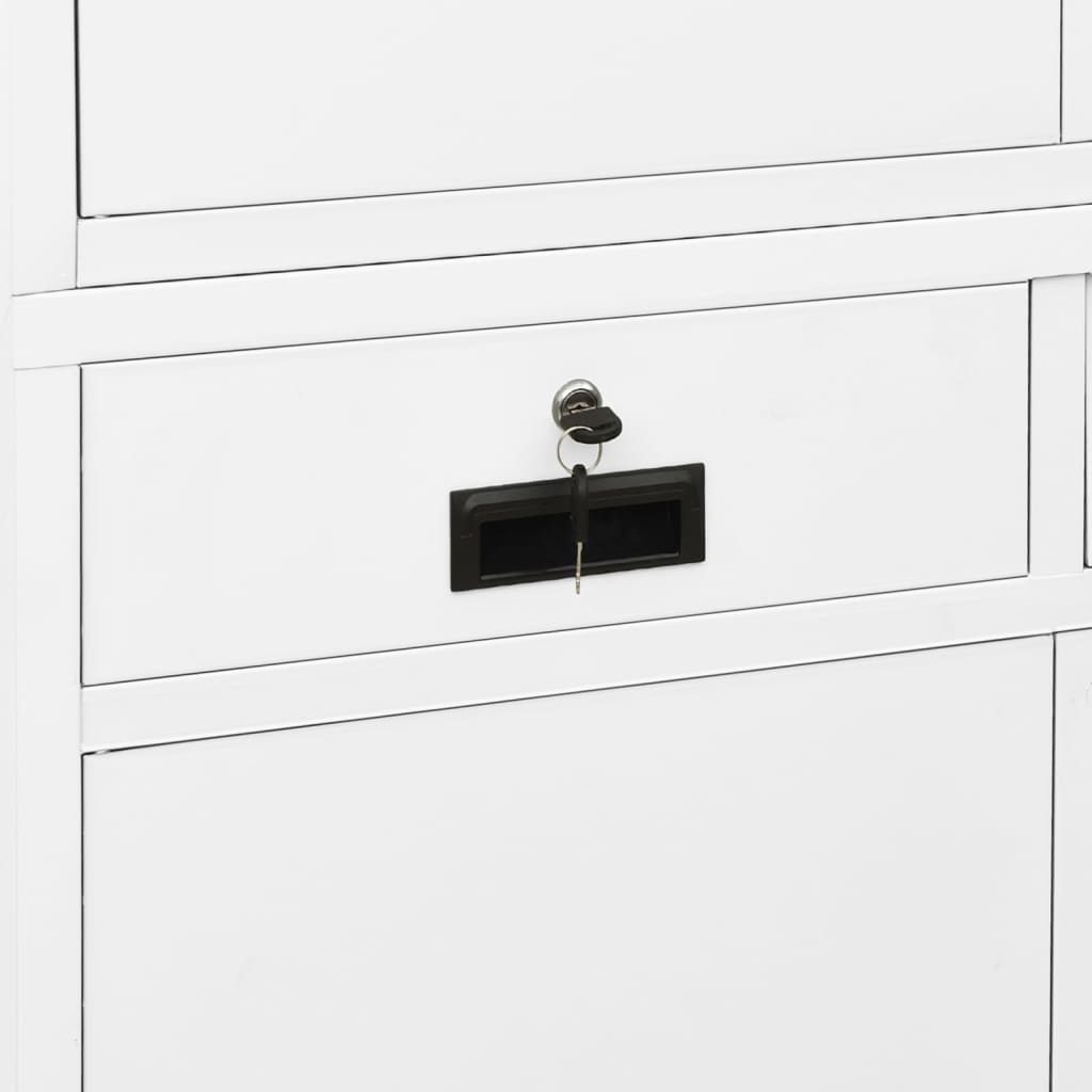 Office Cabinet White 35.4x15.7x70.9 Steel