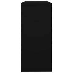 Black Steel Cabinet with Sliding Doors 35.4x15.7x35.4