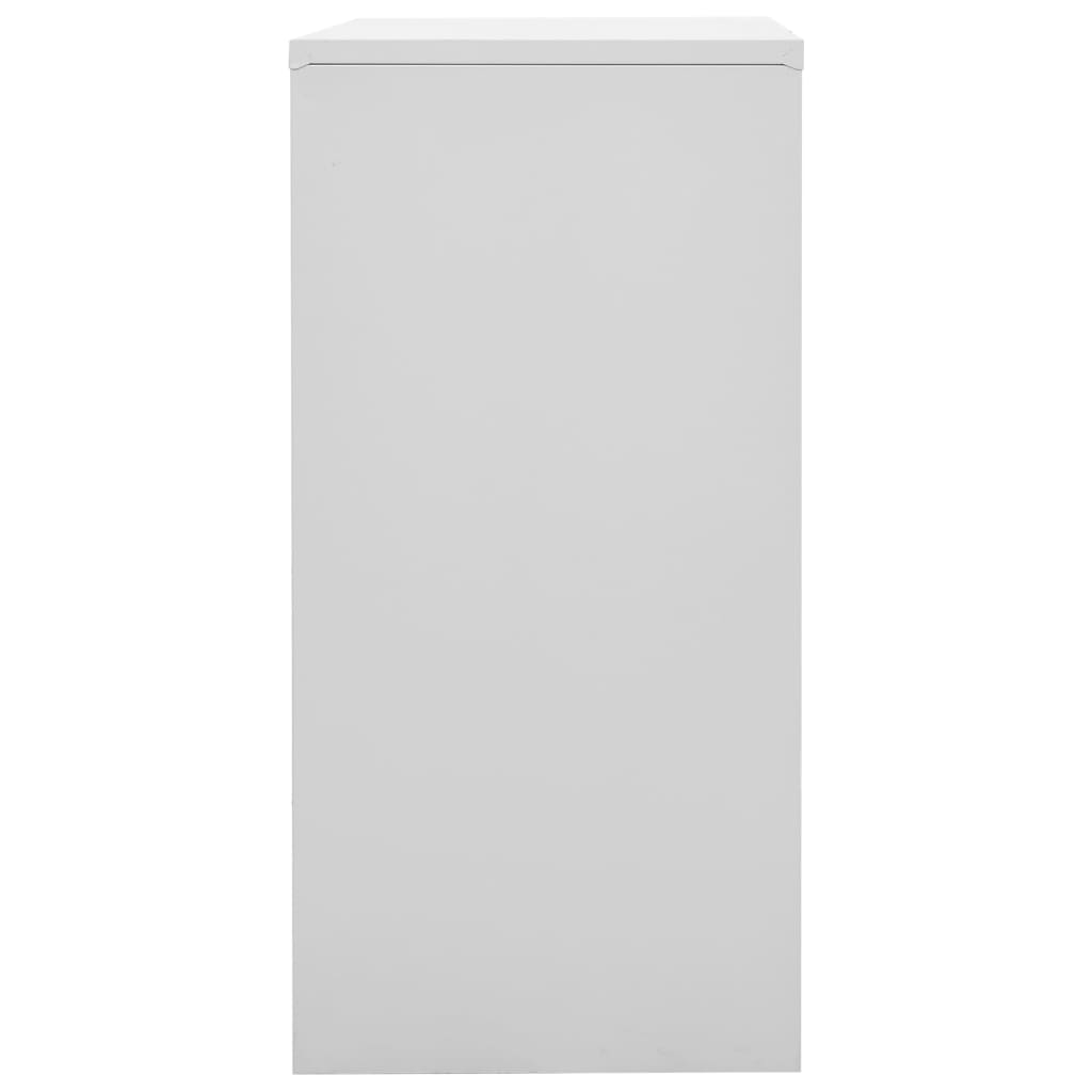 Light Gray and Blue Steel Locker Cabinet 35.4x17.7x36.4