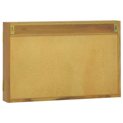Solid Wood Teak Mirror Cabinet 23.6x3.9x15.7