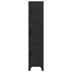 Locker Cabinet Black 15x17.7x70.9 Steel